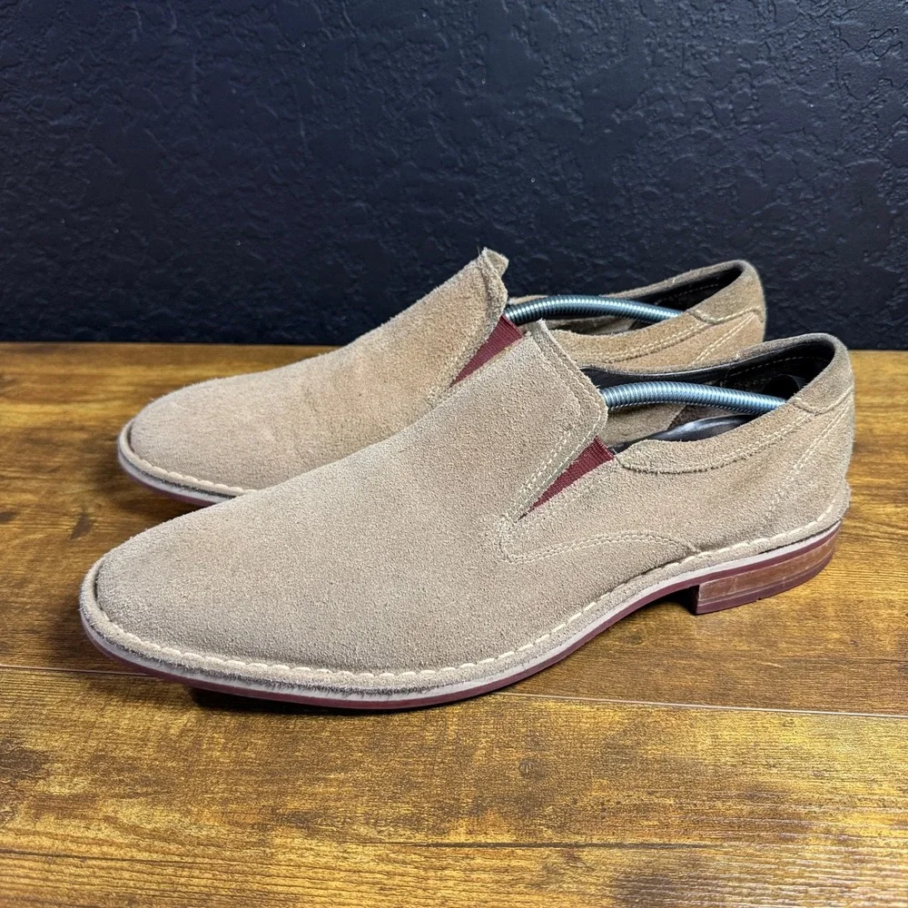 Cole Haan Venetian C10100 Tan Suede Nike Air Slip On Loafers Mens 12M